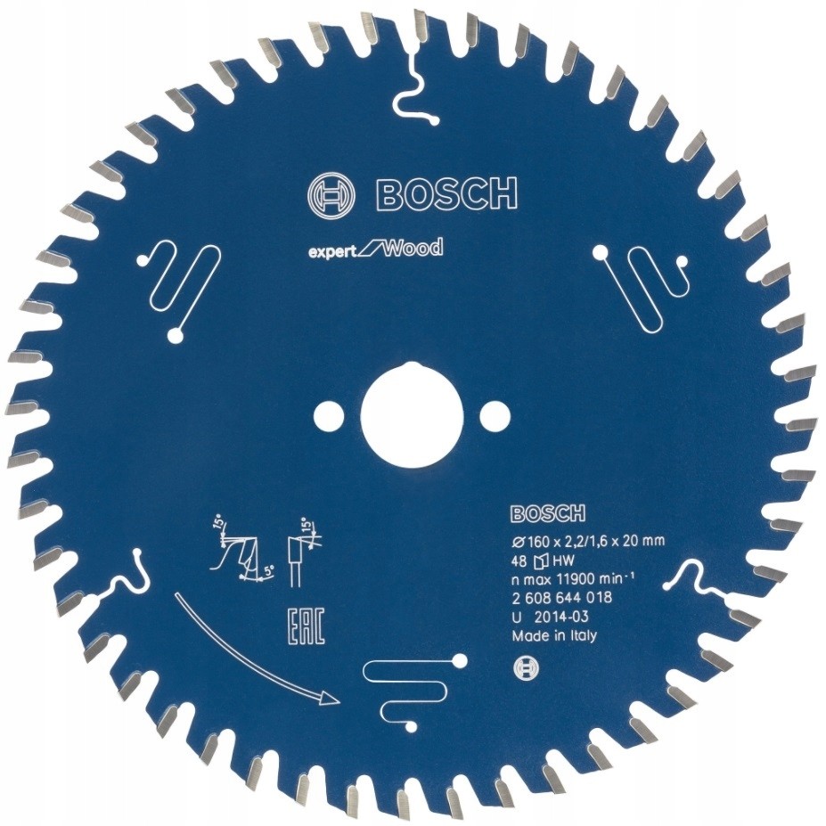 Tarcza widiowa Bosch Expert for Wood 160x20mm 48z