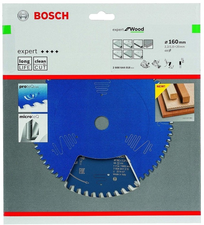 Tarcza pilarska Bosch Expert for Wood - widok boczny