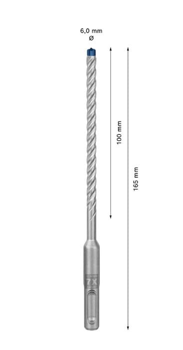 Wiertło SDS plus-7X - widok głowicy