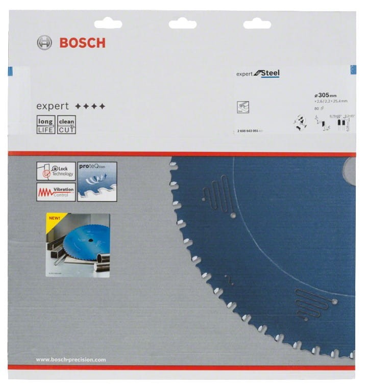 Tarcza pilarska Bosch Expert for Steel - widok zębów