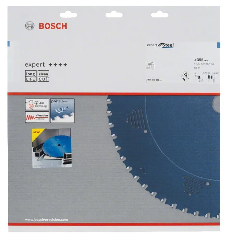 Tarcza BOSCH Expert for Steel - widok szczegółowy