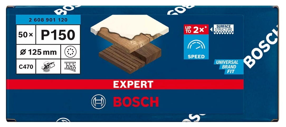 Papier ścierny Bosch EXPERT C470 - widok z otworami