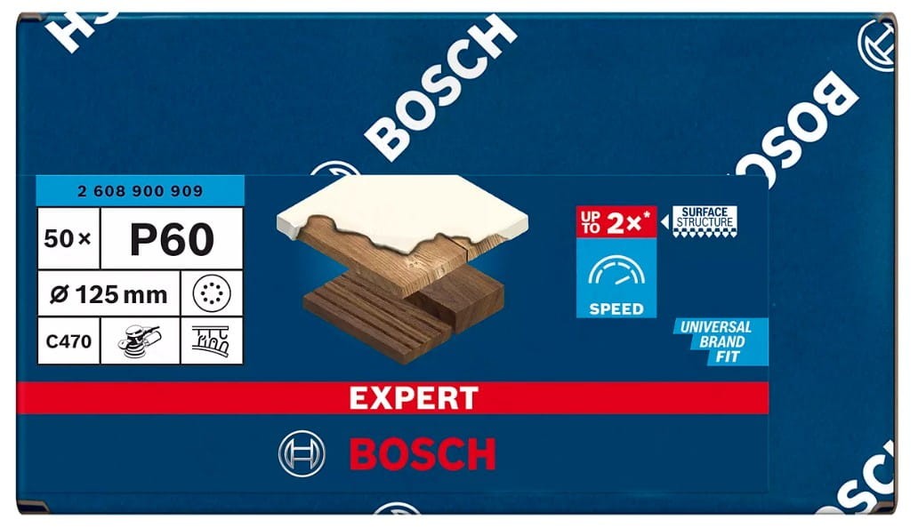 Papier ścierny BOSCH EXPERT C470 125 mm - mocowanie na rzep