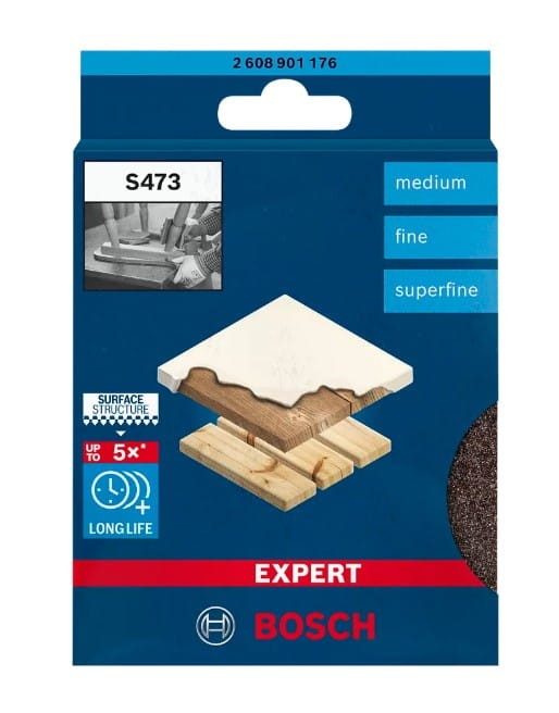 BOSCH GĄBKA SZLIFIERSKA ŚCIERNA ZESTAW PROFI 3 szt EXPERT S473