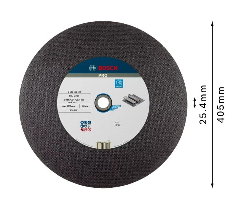 BOSCH TARCZA KORUNDOWA DO METALU 400 x 25,4 x 3,2 Expert for Metal 1szt