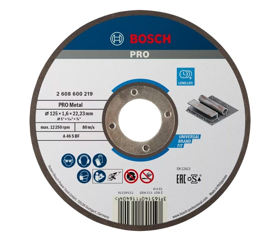 BOSCH Tarcza Korundowa do Metalu EXPERT 125 x 1,6