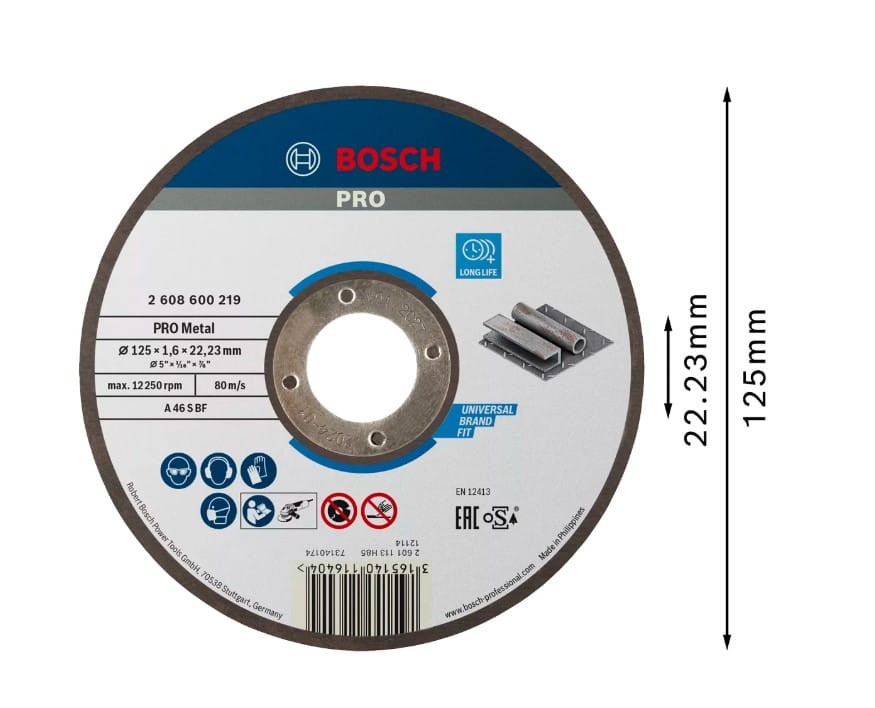 BOSCH Tarcza Korundowa do Metalu EXPERT - zastosowanie