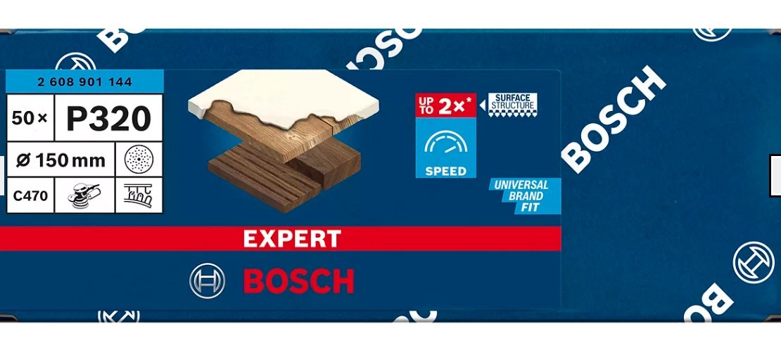 Papier ścierny Bosch EXPERT C470 - montaż na rzep