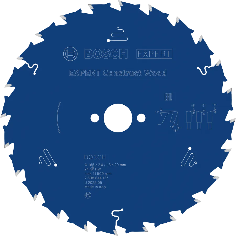 Bosch EXPERT for Construct Wood 165x20mm 24z