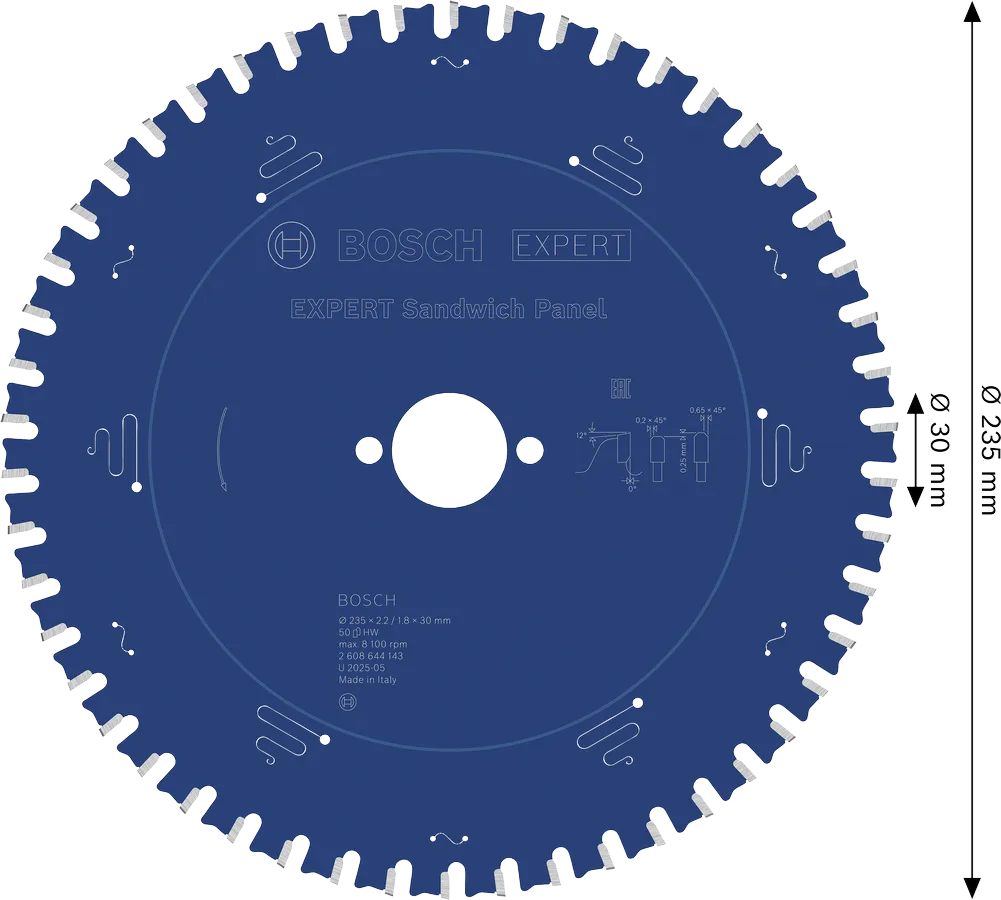 BOSCH Tarcza widiowa Expert for Sandwich Panel 235 mm - opakowanie