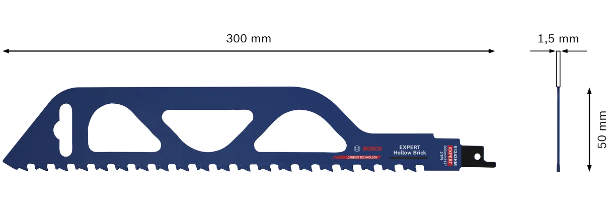 BOSCH Brzeszczot EXPERT Hollow Brick S1243HM