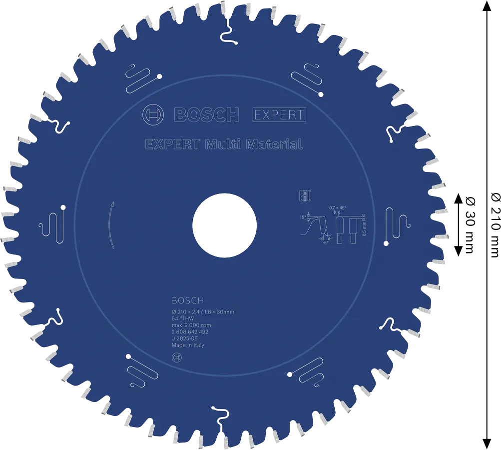 Tarcza piły Bosch Expert Multi Material - zbliżenie zębów