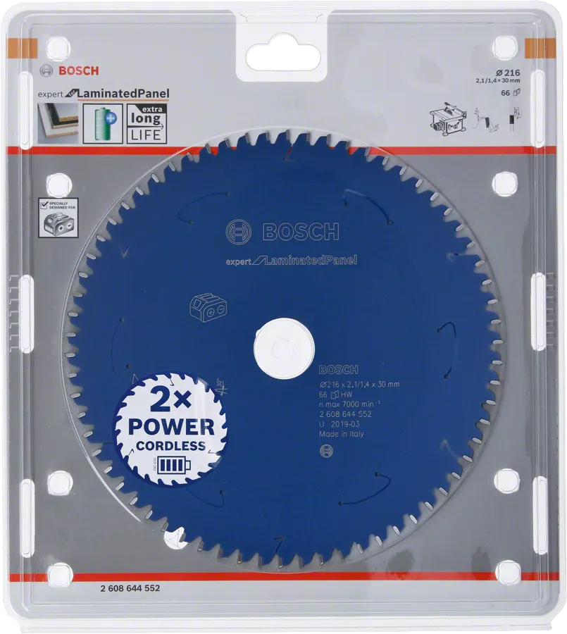 BOSCH TARCZA PIŁA WIDIOWA EXPERT FOR LAMINATED PANEL 216x30 66z