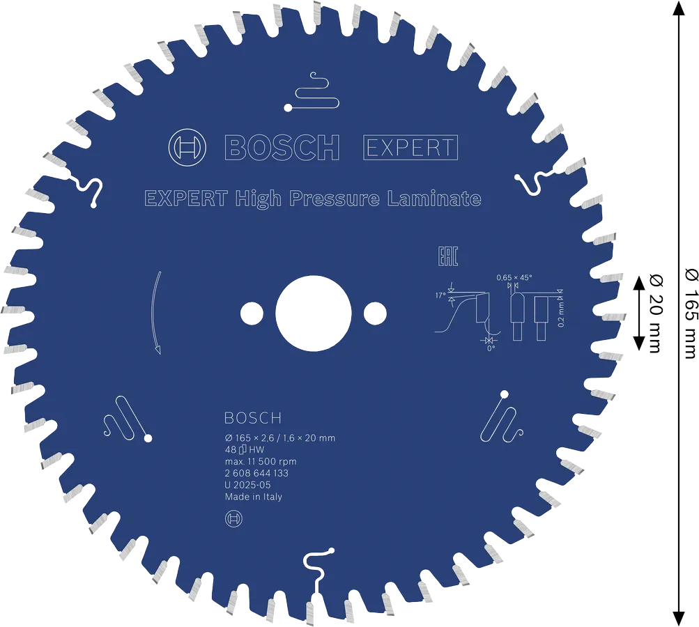 Parametry tarczy BOSCH EXPERT HPL