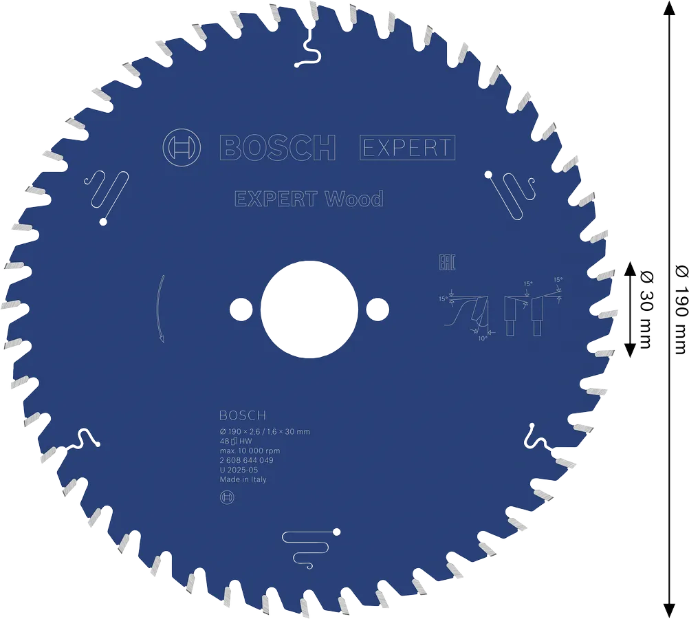 Bosch Expert for Wood - zastosowanie tarczy