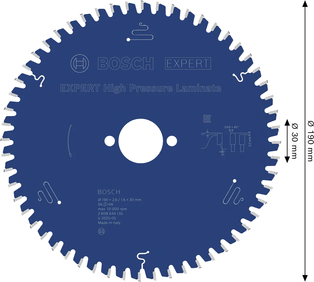 Bosch tarcza do cięcia płyt HPL Trespa 190x2,6x30