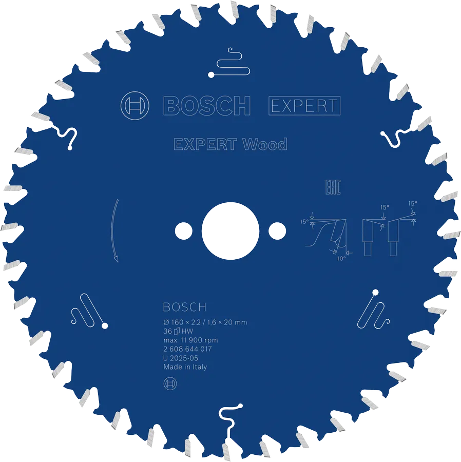 BOSCH Expert for Wood 160x20mm 36z