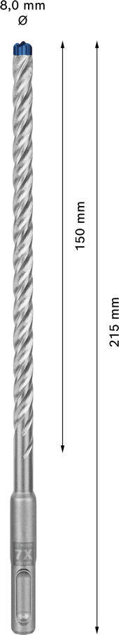 Wiertło Bosch EXPERT SDS plus-7X - widok głowicy
