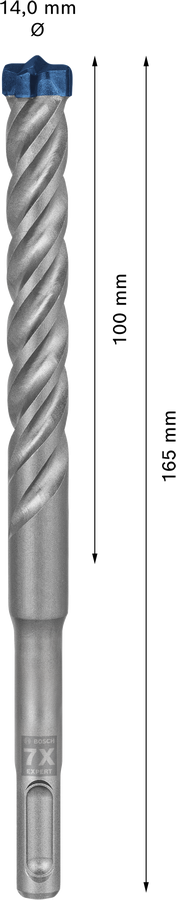 Wiertło Bosch EXPERT SDS plus-7X - widok głowicy