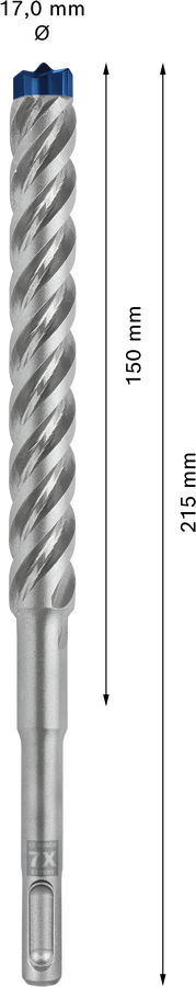 Wiertło EXPERT SDS plus-7X - widok głowicy