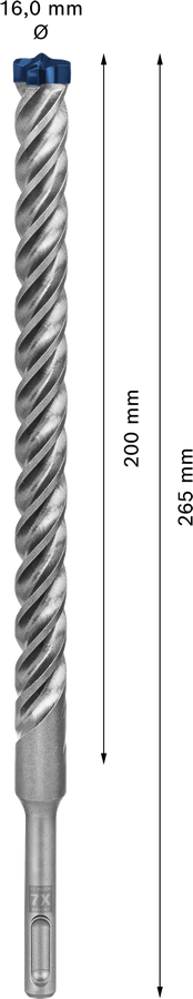 Wiertło Bosch EXPERT SDS plus-7X - konstrukcja głowicy