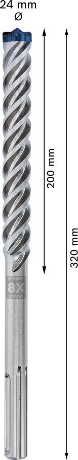 Wiertło Bosch EXPERT SDS-max-8X - widok głowicy