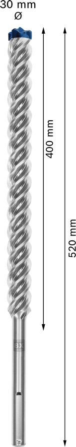 Konstrukcja głowicy wiertła Bosch EXPERT SDS max-8X