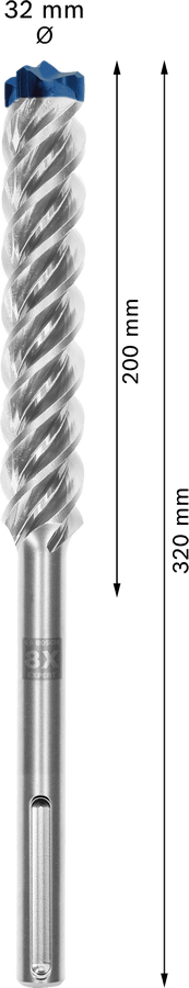 Wiertło SDS max-8X - głowica węglikowa