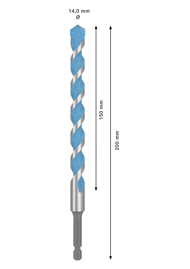 Wiertło Bosch EXPERT HEX-9 Multi Construction - widok szczegółowy