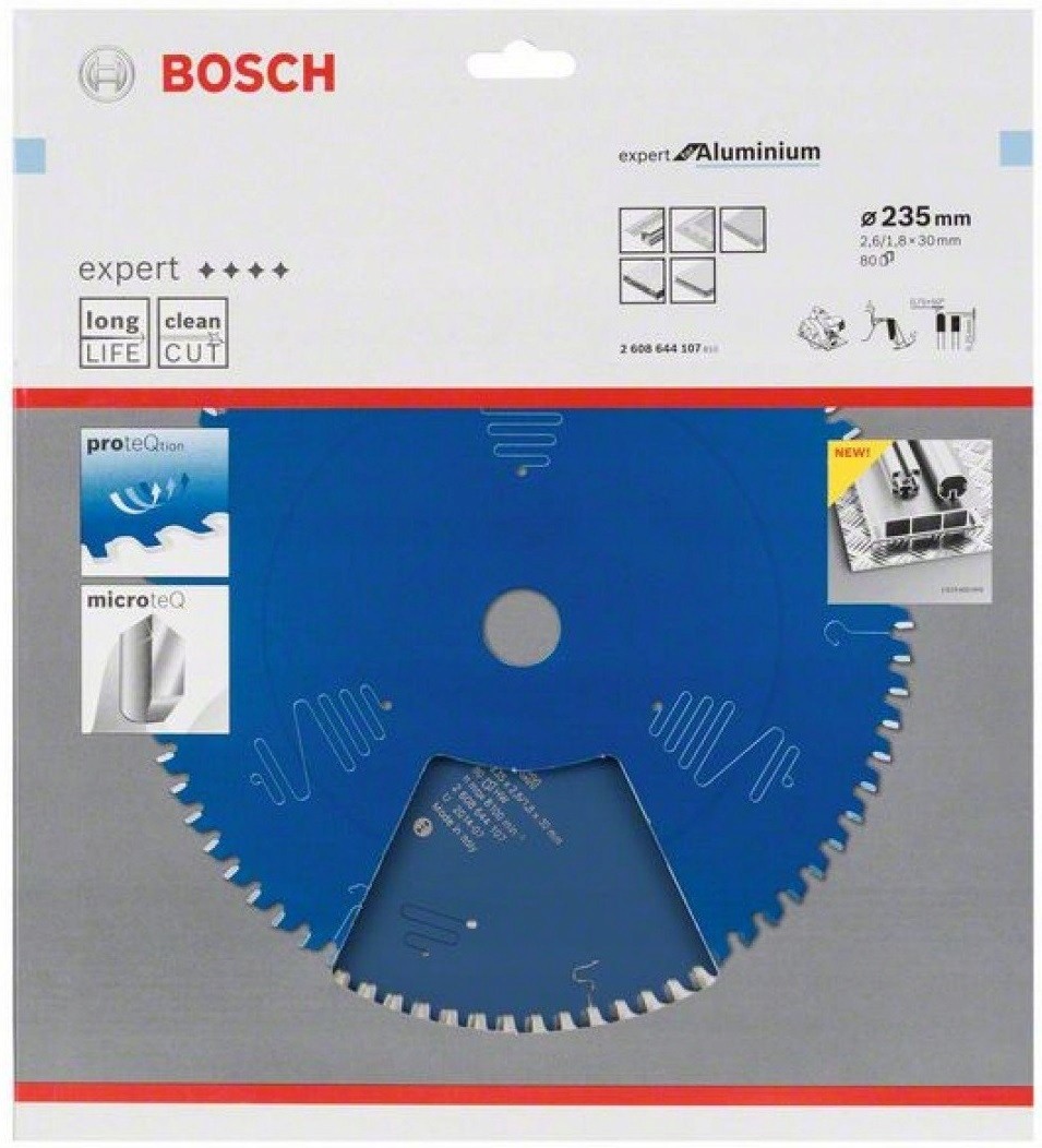 Tarcza widiowa Bosch Expert for Aluminium - konstrukcja zębów