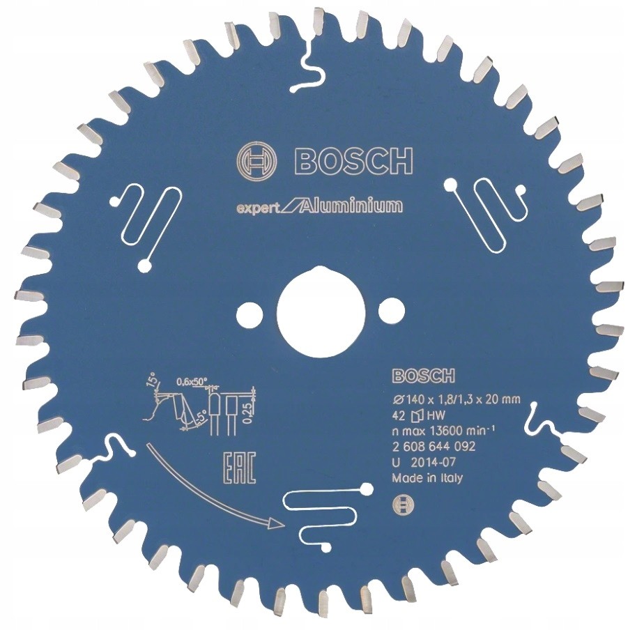 Tarcza pilarska widiowa Bosch Expert for Aluminium 140x20mm 42z
