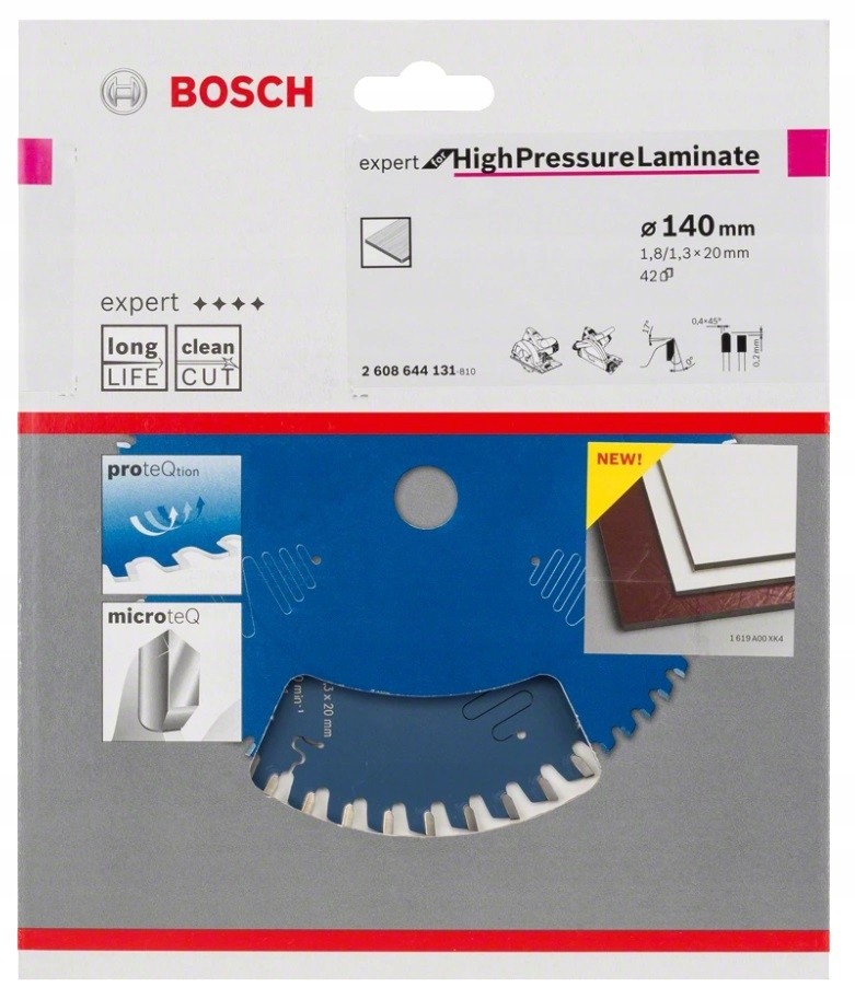 Tarcza pilarska Bosch Expert do laminatu - widok boczny