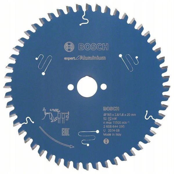 Tarcza pilarska Bosch Expert for Aluminium 165x20mm 52z
